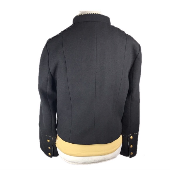 Zara Jackets & Coats Zara Black Military Jacket With Gold Buttons